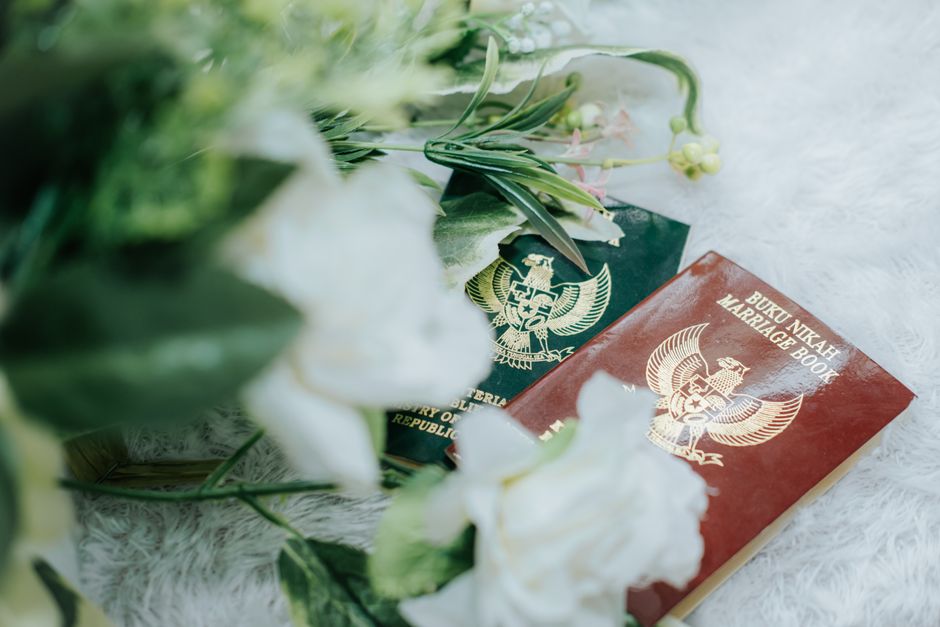 Muslim couple in second-marriage nikah setting