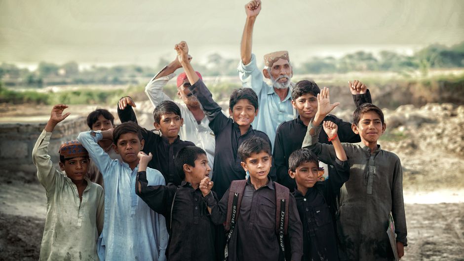 Pakistani family together