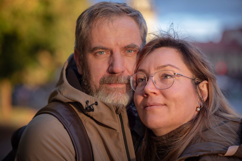 Confident mature couple
